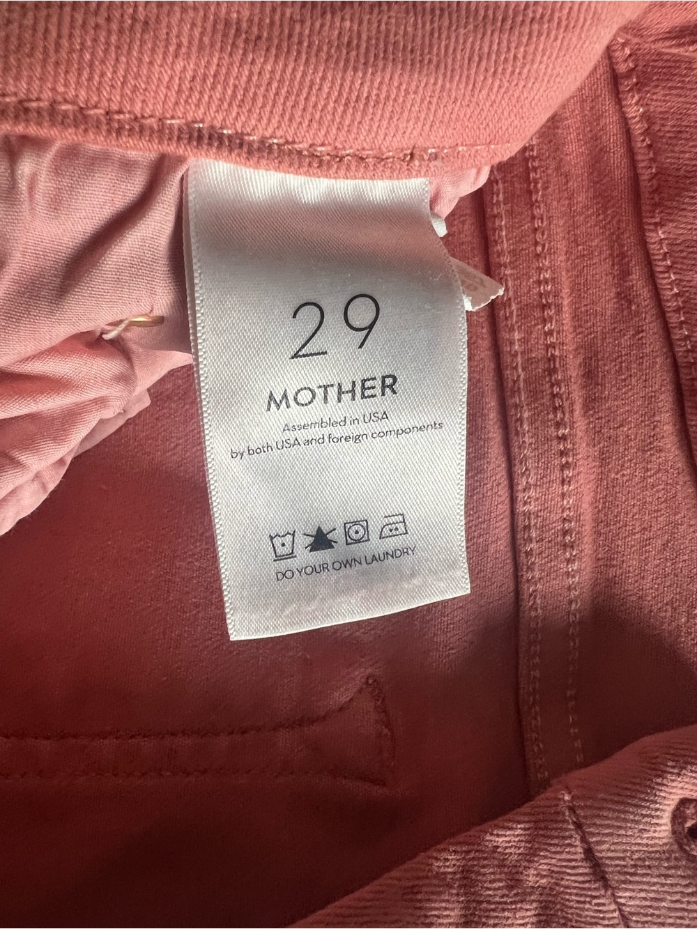 MOTHER Pink High-Rise Wide Leg Pants - Picture 4 of 4